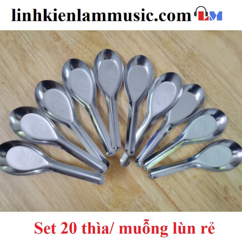 Set 20 thìa/ muỗng lùn rẻ 13cm