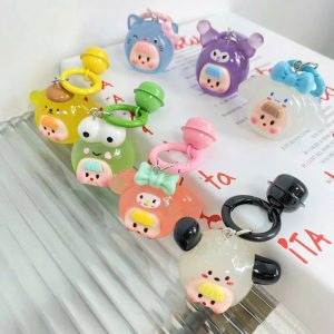 Móc Khóa Phát Sáng Có Chuông Sanrio Duo Mei