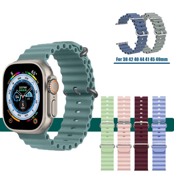 Dây đồng hồ Apple watch silicone răng cưa