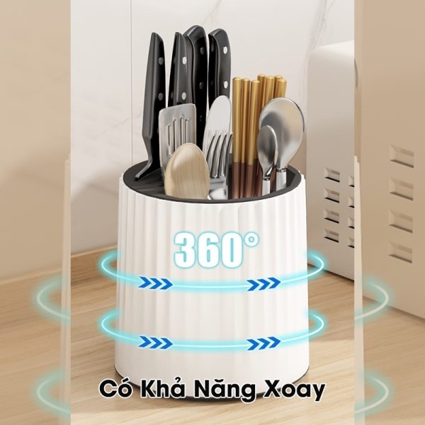 Kệ đựng Dao Muỗng đũa Xoay 360 độ Thông Minh