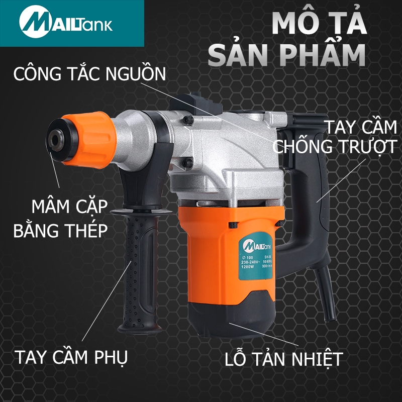 MÁY KHOAN ĐỤC BÊ TÔNG MAILTANK SH08 1200W