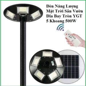 Đèn Năng Lượng Mặt Trời Sân Vườn Đĩa Bay Tròn YGT 5 Khoang 500W