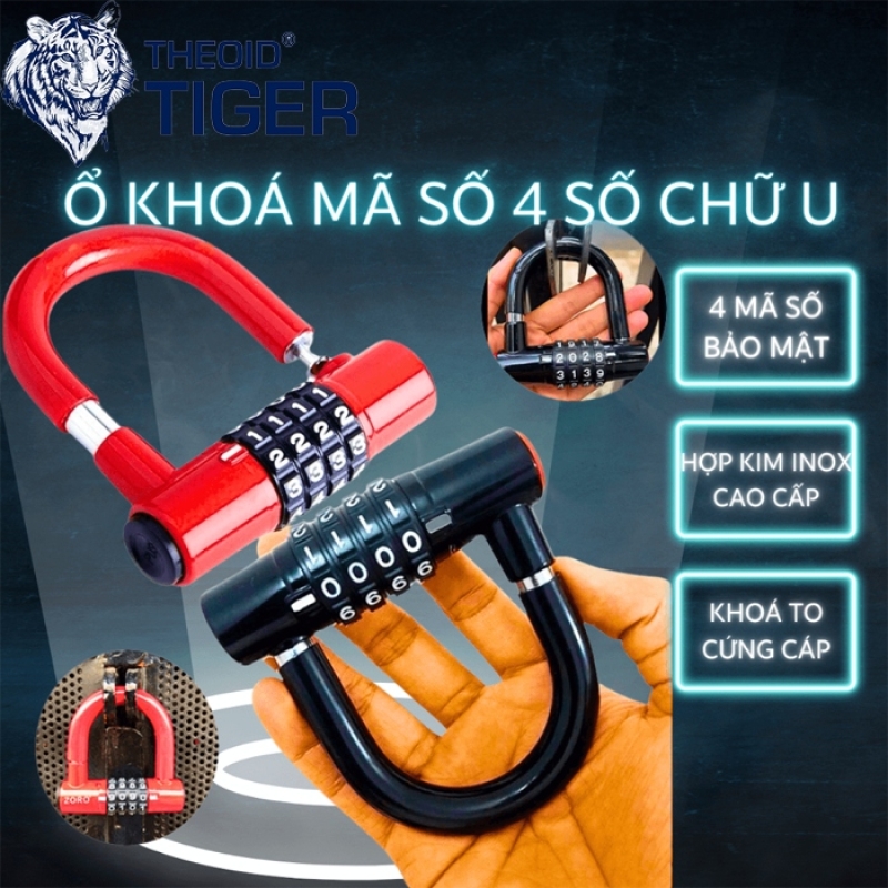 Ổ Khoá Chữ U 4 Số Tiger, HD