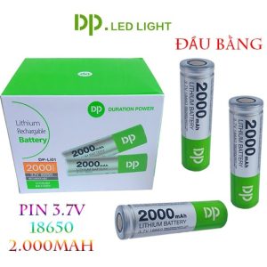 Pin Sạc 3v7 18650 DP 2.000mah Đầu Bằng (1 Cục)