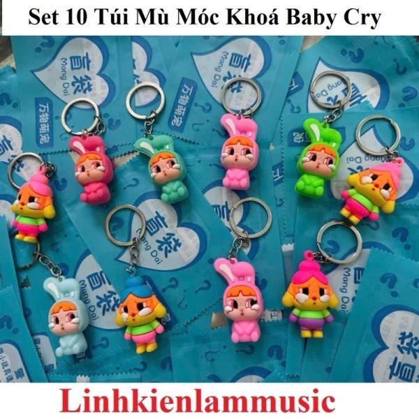 Set 10 Túi Mù Móc Khoá Baby Cry