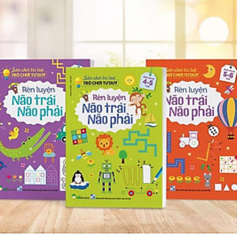 Set 3 cuốn rèn luyện não cho bé