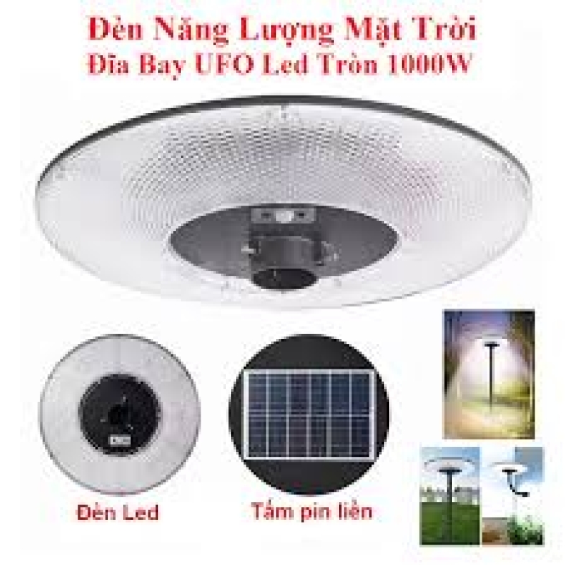 Đèn Năng Lượng Mặt Trời Đĩa Bay UFO Led Tròn 1000W (Đặt Trong Ngày)