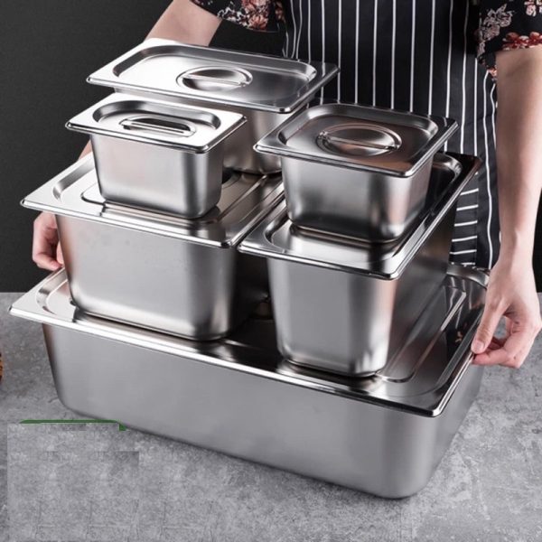 Khay đựng Thạch Trà Sửa Inox (sâu 10cm) 16.5x27cm///2