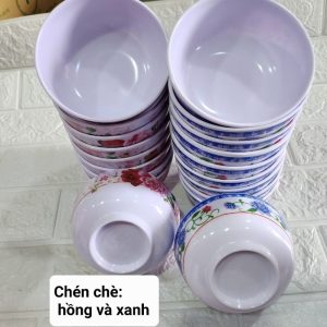 Chén Nhựa Mica Hoa Văn Nhiều Màu