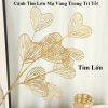 Cành Tim (Lớn) Mạ Vàng Trang Trí Tết