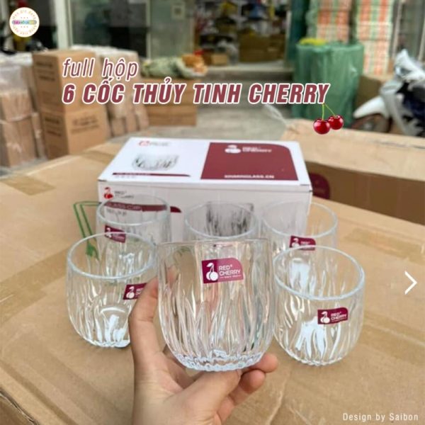 Bộ 6 Cái Ly Thủy Tinh Cherry XM21A 280ml