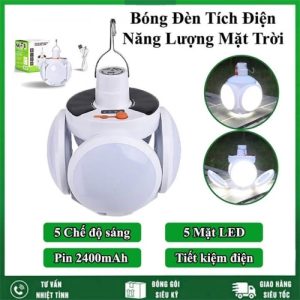 Bóng Đèn 4 Cánh 5 Bóng Xếp 2029, JP8801 (Năng Lượng Mặt Trời)