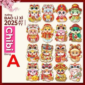 Xấp 10 Bao Lì Xì Chibi (giao Ngẫu Nhiên)