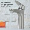 Vòi Gắn Lavabo Rửa Mặt Nóng Lạnh Inox 304. 17cm