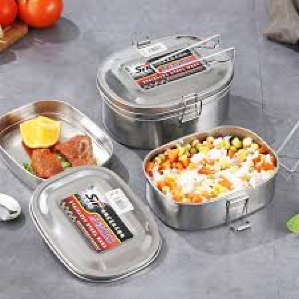 Hộp Cơm Chữ Nhật Inox 16cm