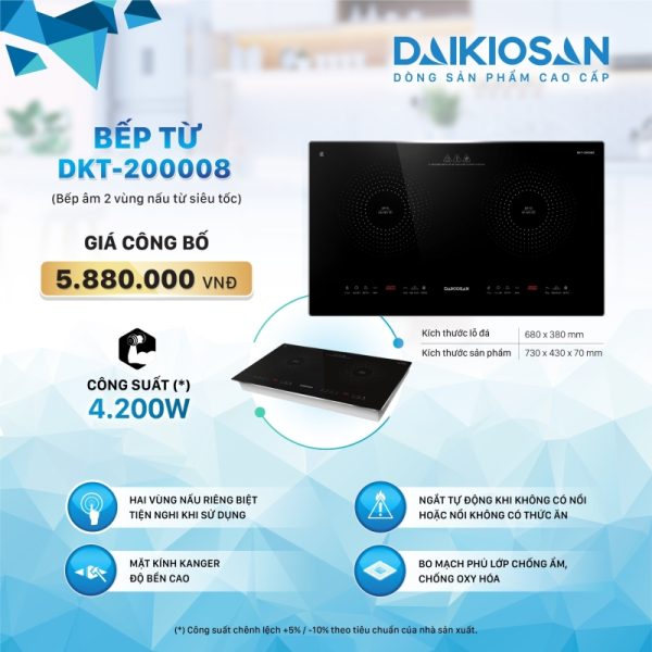 Gếp điện từ đôi Daikiosan DKT-200008 (đặt trước 2 tiếng)