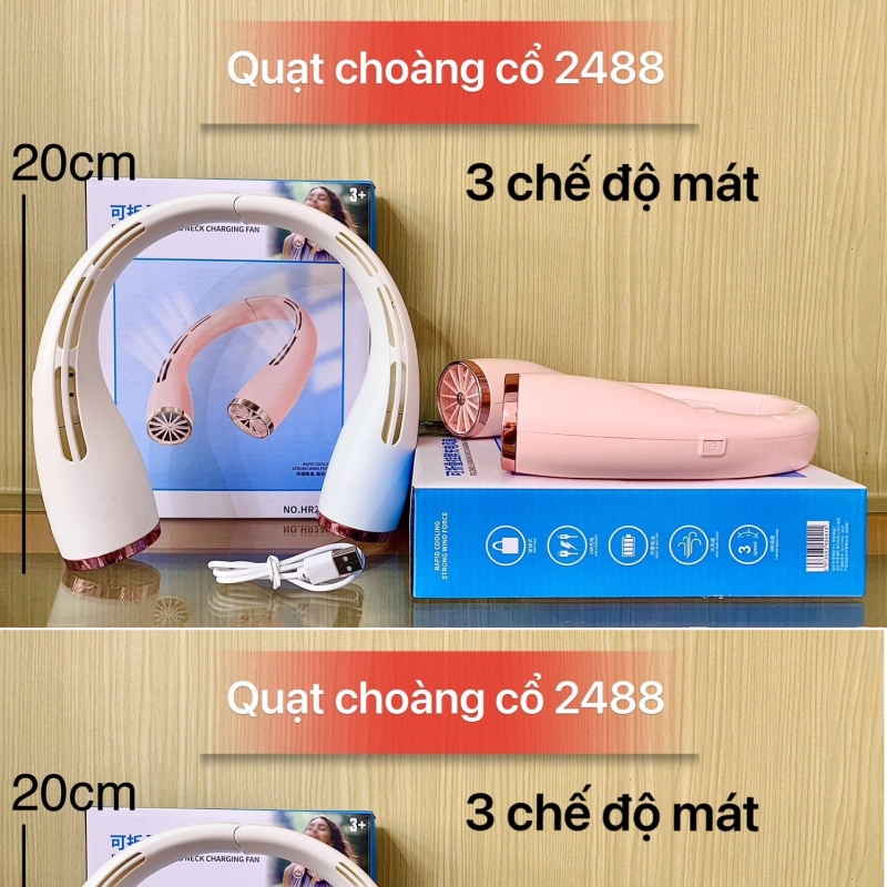 Quạt đeo cổ 3 chế độ 2488