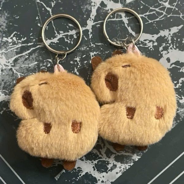 Móc khoá lông mềm Capybara 6cm