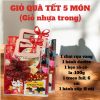 Sét Quà Tết 5 Món (Giỏ Nhựa Trong)