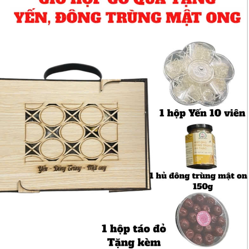 Sét Quà Tết 3 Món (Yến+Táo+Đông Trùng Hạ Thảo)