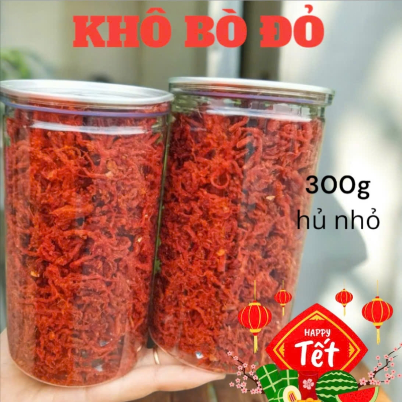 Khô Bò Sợi Đỏ. Hủ 300g